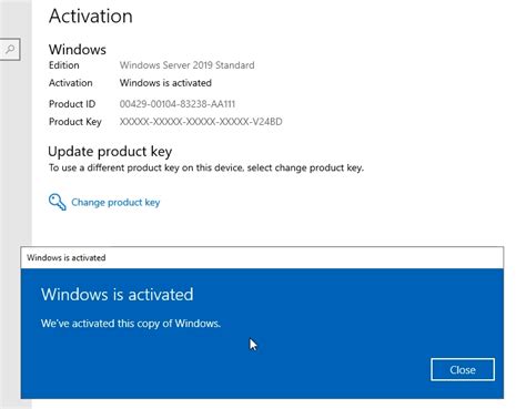 How to activate windows server 2019 with product key